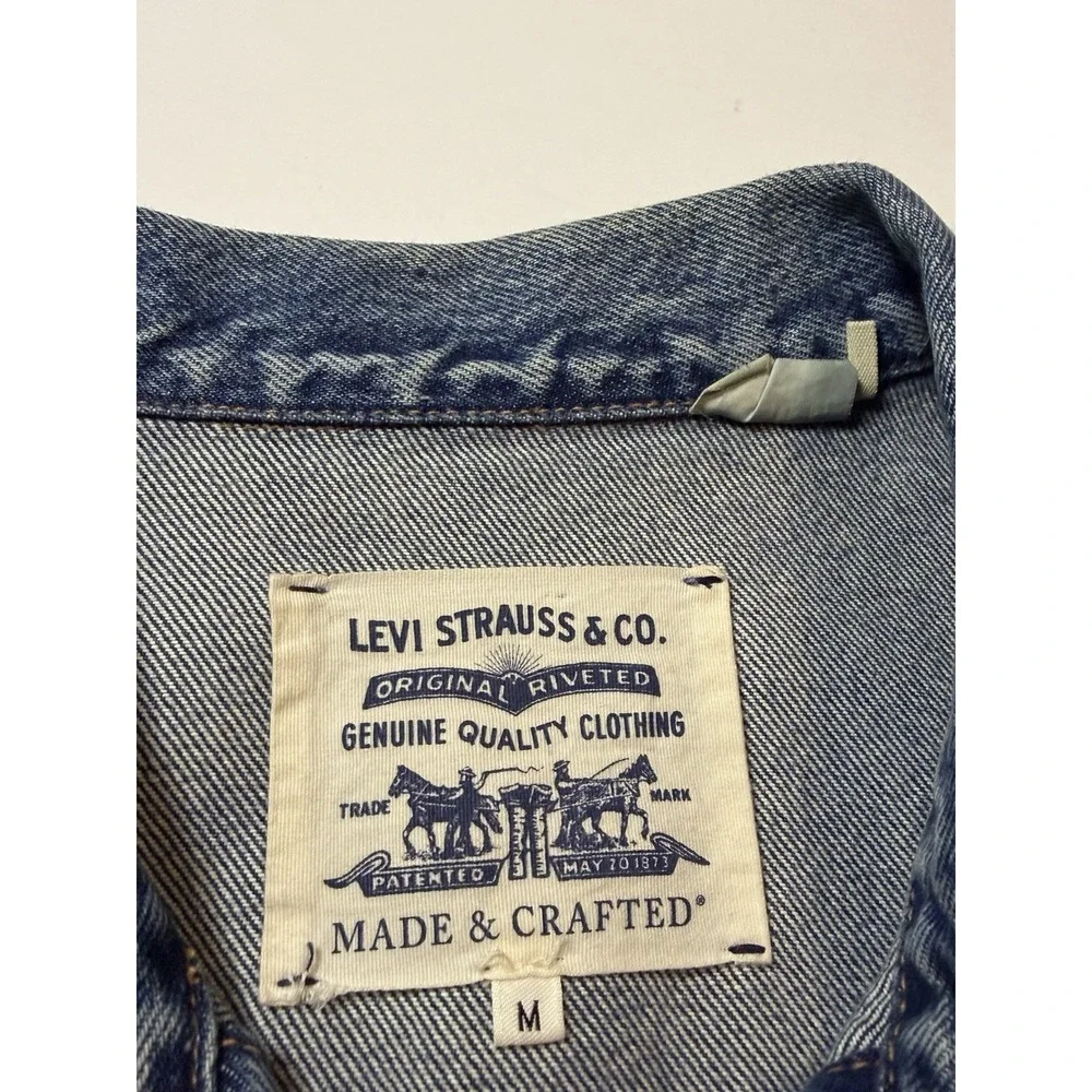 LEVIS Made And Crafted LMC Type II Worn Trucker Jacket Yanger Size Medium